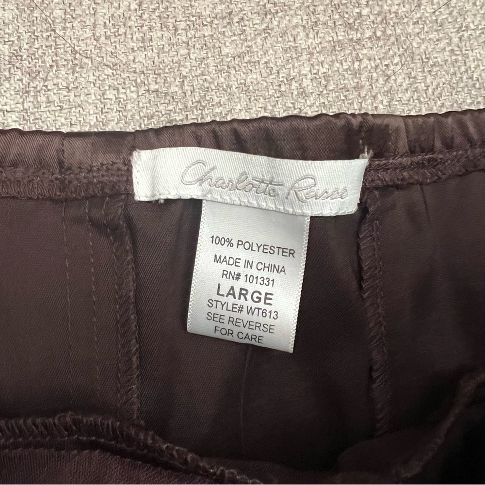 SOLD Charlotte Russe Brown Satin Strapless Corset - Picture 7 of 11